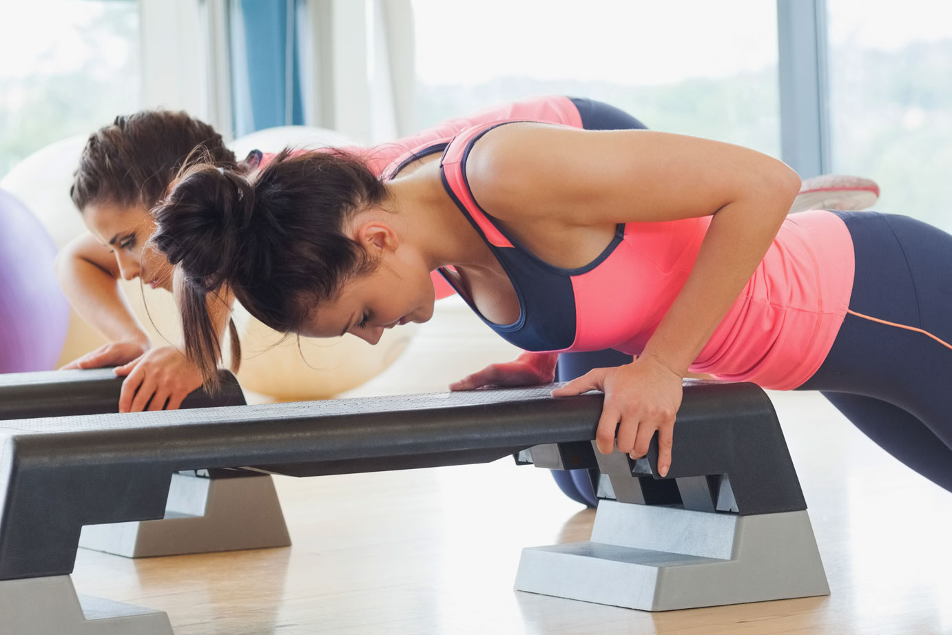 Women doing pushups