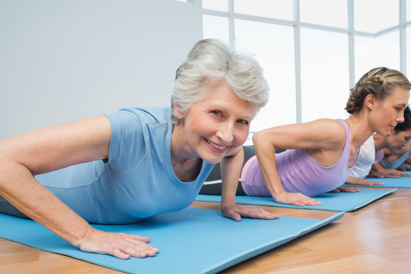 Women doing yoga