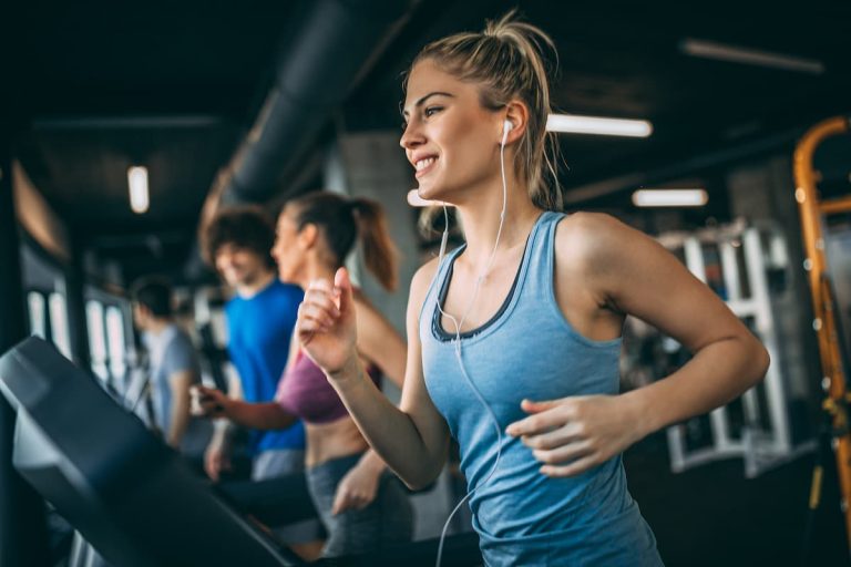 Woman working out at the gym